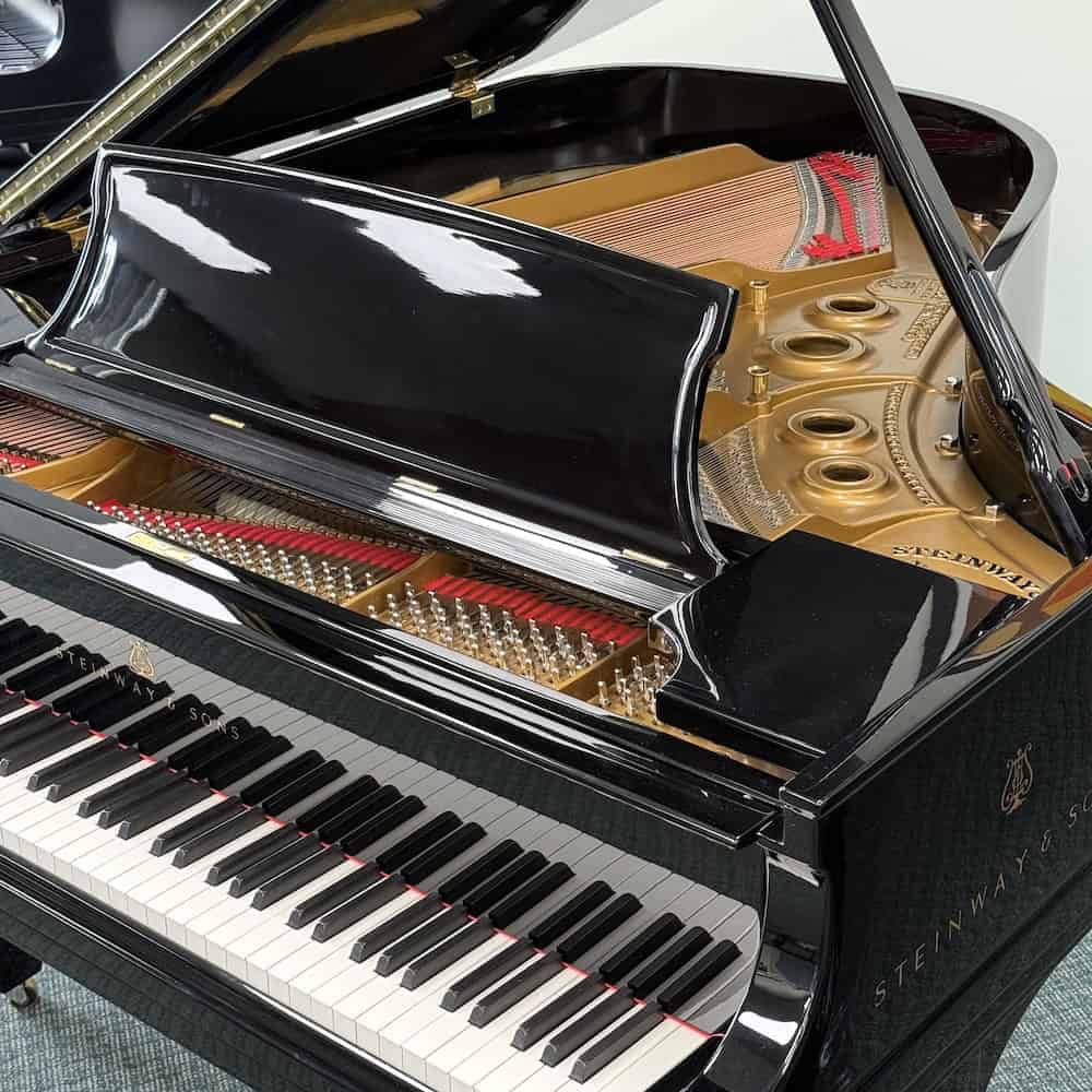 steinway&sons piano, model l matte ebony, 1999